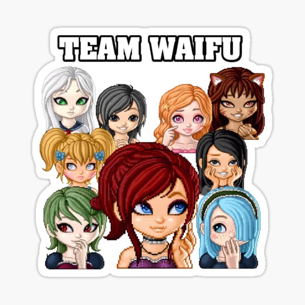 TEAM WAIFU Sticker