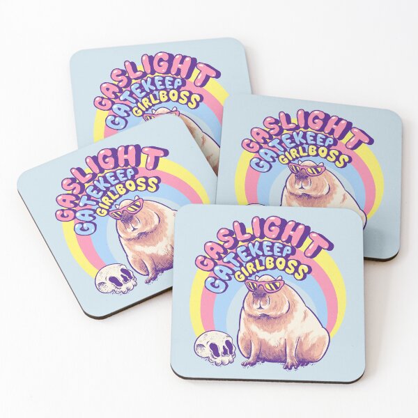 Item preview, Capybara - Gaslight Gatekeep Girlboss | Karen Sunglasses memes Christmas Capybaras Capy My Spirit Animal ok i pull up Pet Mat Bandana Got Drip Baby Capy Yuzu Orange on head Coconut Doggy Doge Dog designed and sold by Any Color Designs.