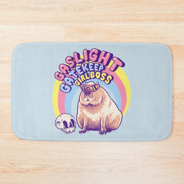 Item preview, Capybara - Gaslight Gatekeep Girlboss | Karen Sunglasses memes Christmas Capybaras Capy My Spirit Animal ok i pull up Pet Mat Bandana Got Drip Baby Capy Yuzu Orange on head Coconut Doggy Doge Dog designed and sold by Any Color Designs.