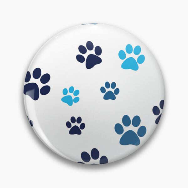 Item preview, COLORFUL DOG PAW PATTERNS IN SHADED OF BLUE designed and sold by DeliveryGeorge.