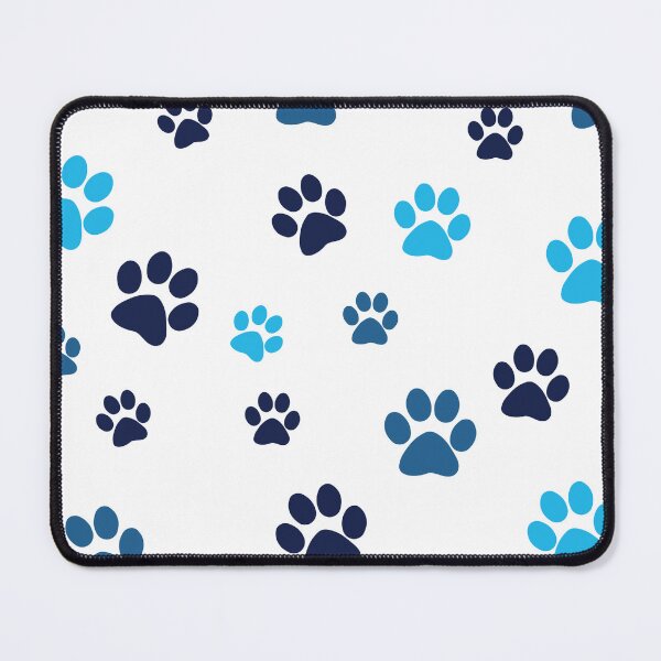 Item preview, COLORFUL DOG PAW PATTERNS IN SHADED OF BLUE designed and sold by DeliveryGeorge.