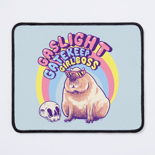 Item preview, Capybara - Gaslight Gatekeep Girlboss | Karen Sunglasses memes Christmas Capybaras Capy My Spirit Animal ok i pull up Pet Mat Bandana Got Drip Baby Capy Yuzu Orange on head Coconut Doggy Doge Dog designed and sold by Any Color Designs.