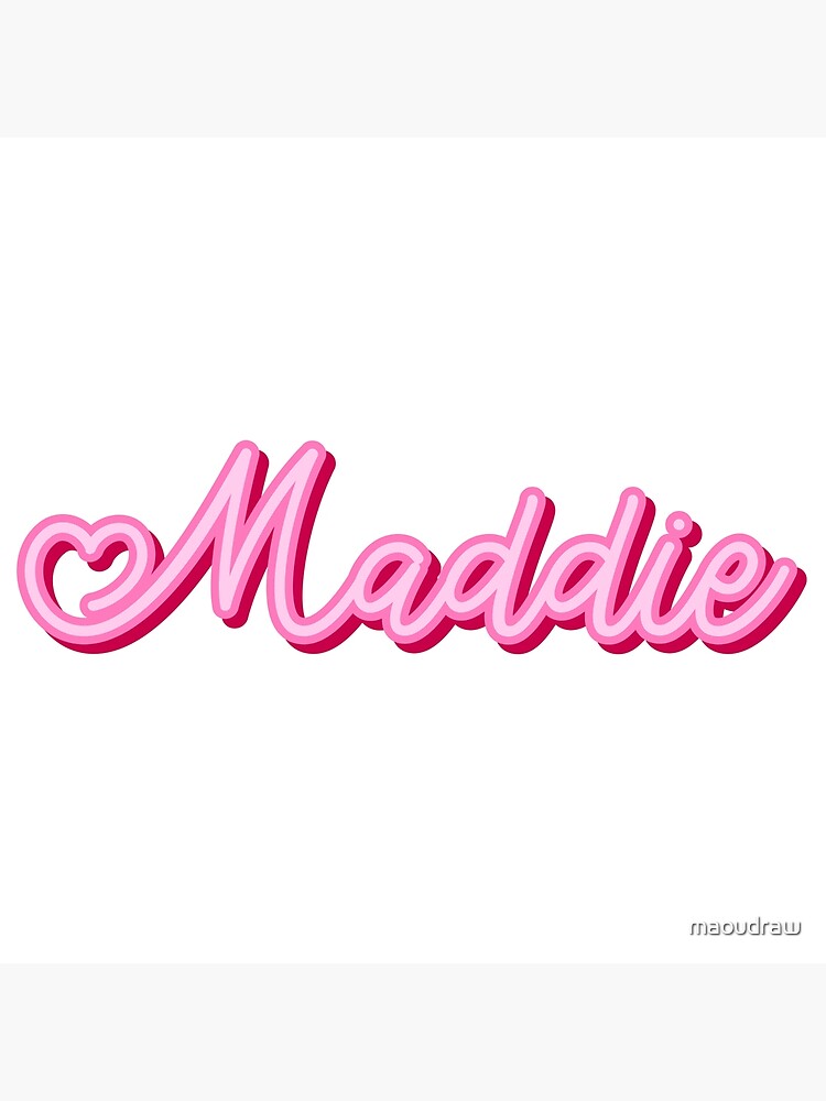 maddie-name-pink-heart-poster-for-sale-by-maoudraw-redbubble