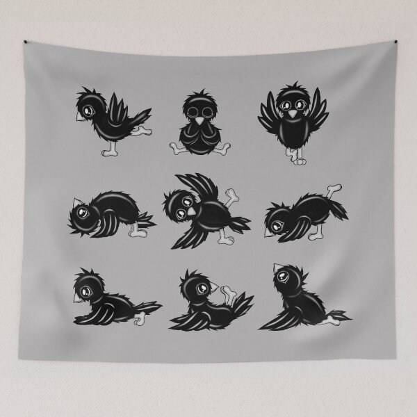 Item preview, cute crow yoga  designed and sold by Pezi-Creation.