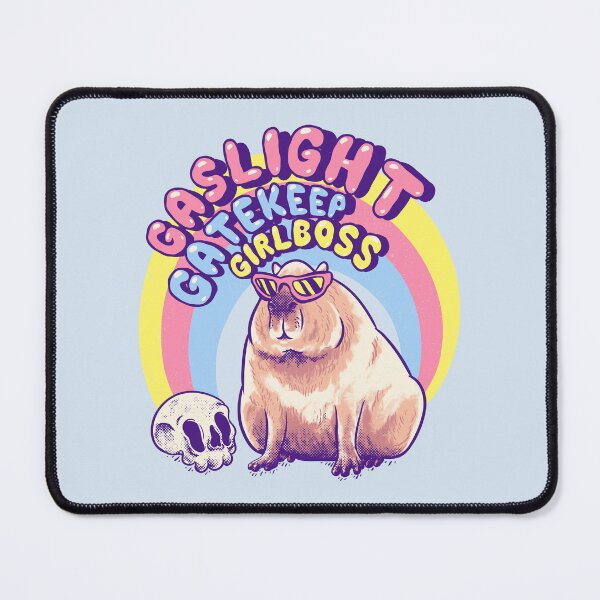 Item preview, Gaslight Gatekeep Girlboss - Cool Capybara Momcore | Karen Sunglasses | ok i pull up Got Drip physically thick mentally sick Pet Mat Bandana Baby Capy Yuzu Orange on head memes Christmas  designed and sold by Any Color Designs.