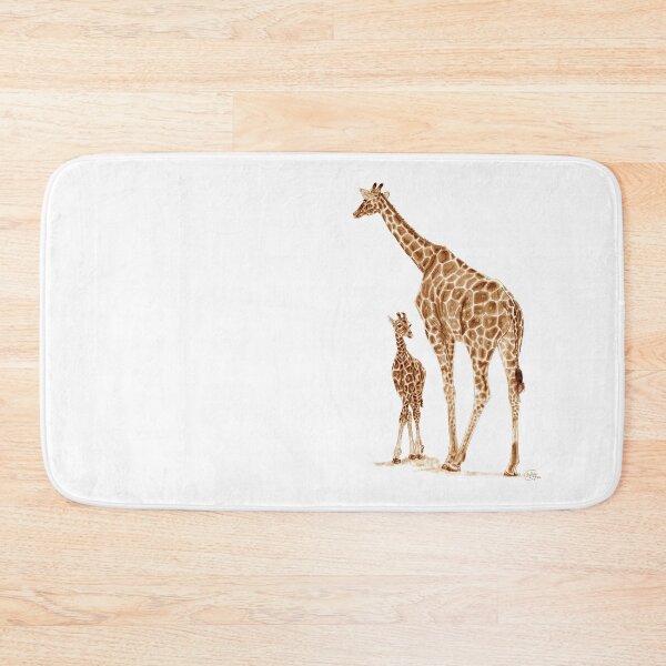 Item preview, Giraffe and giraffe - brown colorized version designed and sold by SylvieG18.
