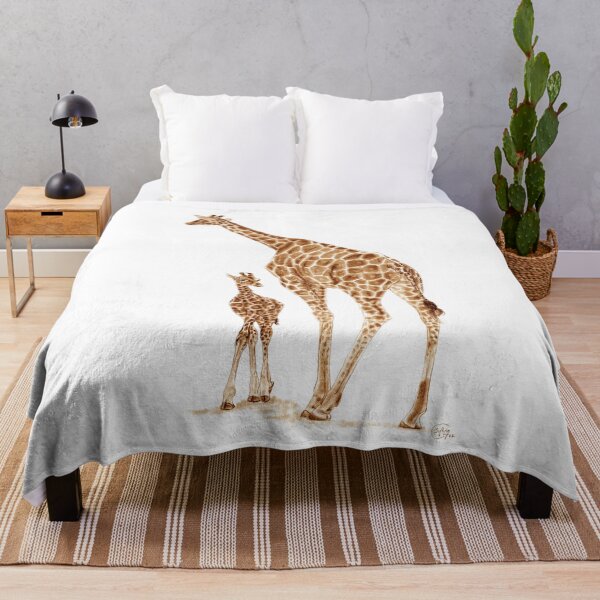 Item preview, Giraffe and giraffe - brown colorized version designed and sold by SylvieG18.