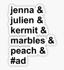 Jenna & Julien Family Sticker