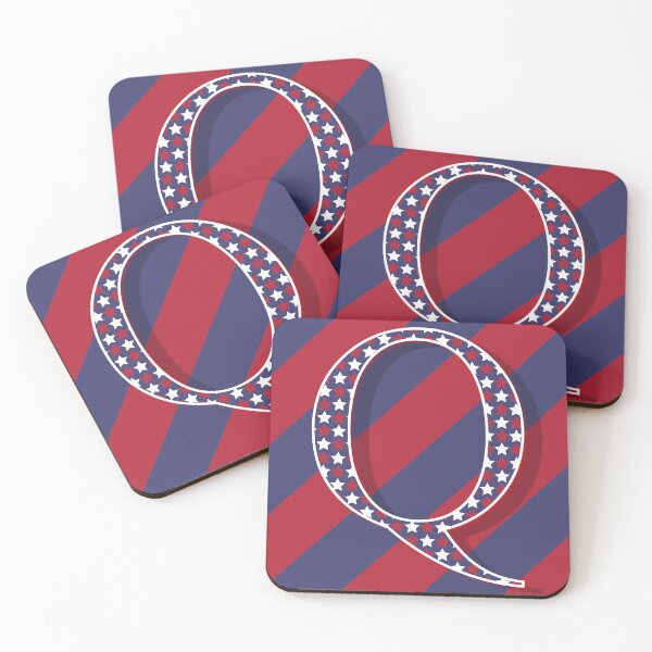 Item preview, The Letter Q Americana Old Glory Red and Blue 5748 designed and sold by Art in My Loft.