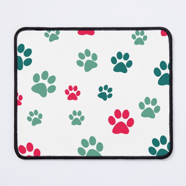 Item preview, RED AND GREEN DOG PAW PATTERNS designed and sold by DeliveryGeorge.