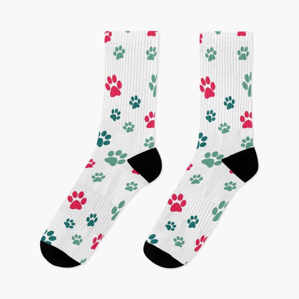 Item preview, RED AND GREEN DOG PAW PATTERNS designed and sold by DeliveryGeorge.