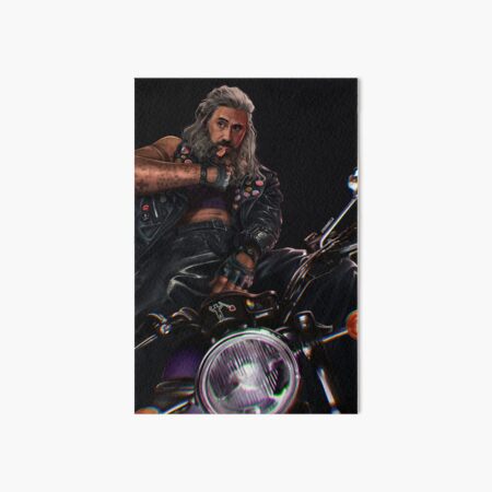 More Biker Blackbeard Art Board Print by Lyd Sirabella