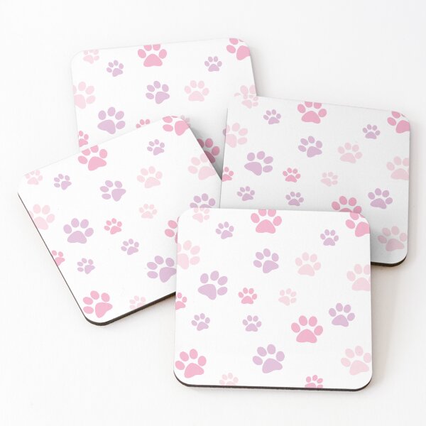 Item preview, Purple Pink Dog Paw Illustration Pattern designed and sold by DeliveryGeorge.