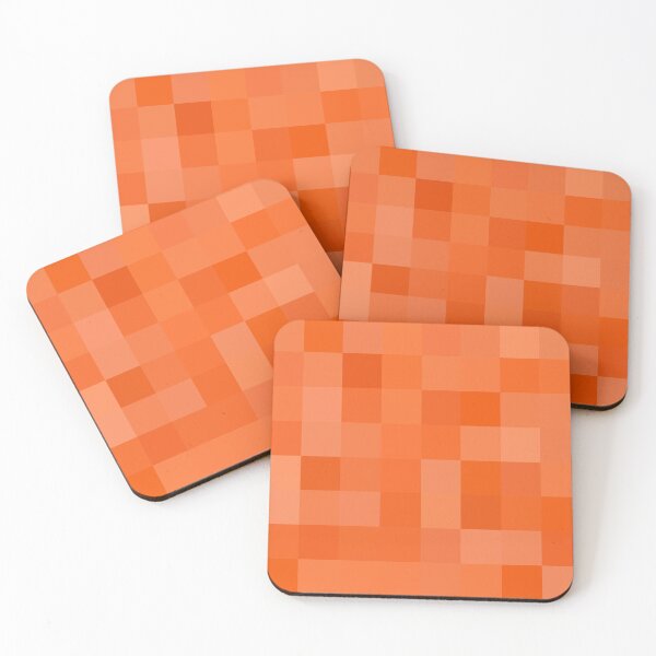 Item preview, Shades of Orange Pixel Blocks Pattern Design  designed and sold by patternsoup.