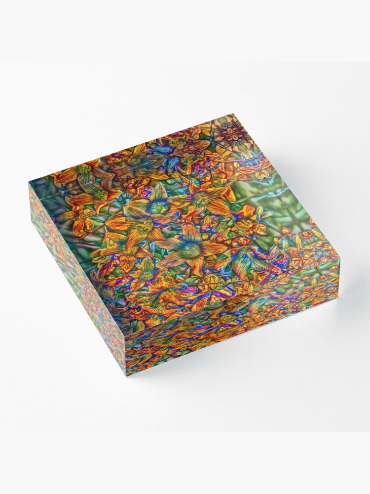 Alternate view of Flowers Acrylic Block