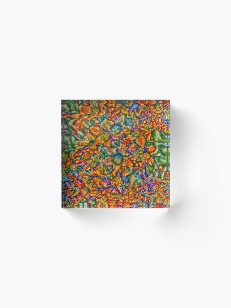 Alternate view of Flowers Acrylic Block
