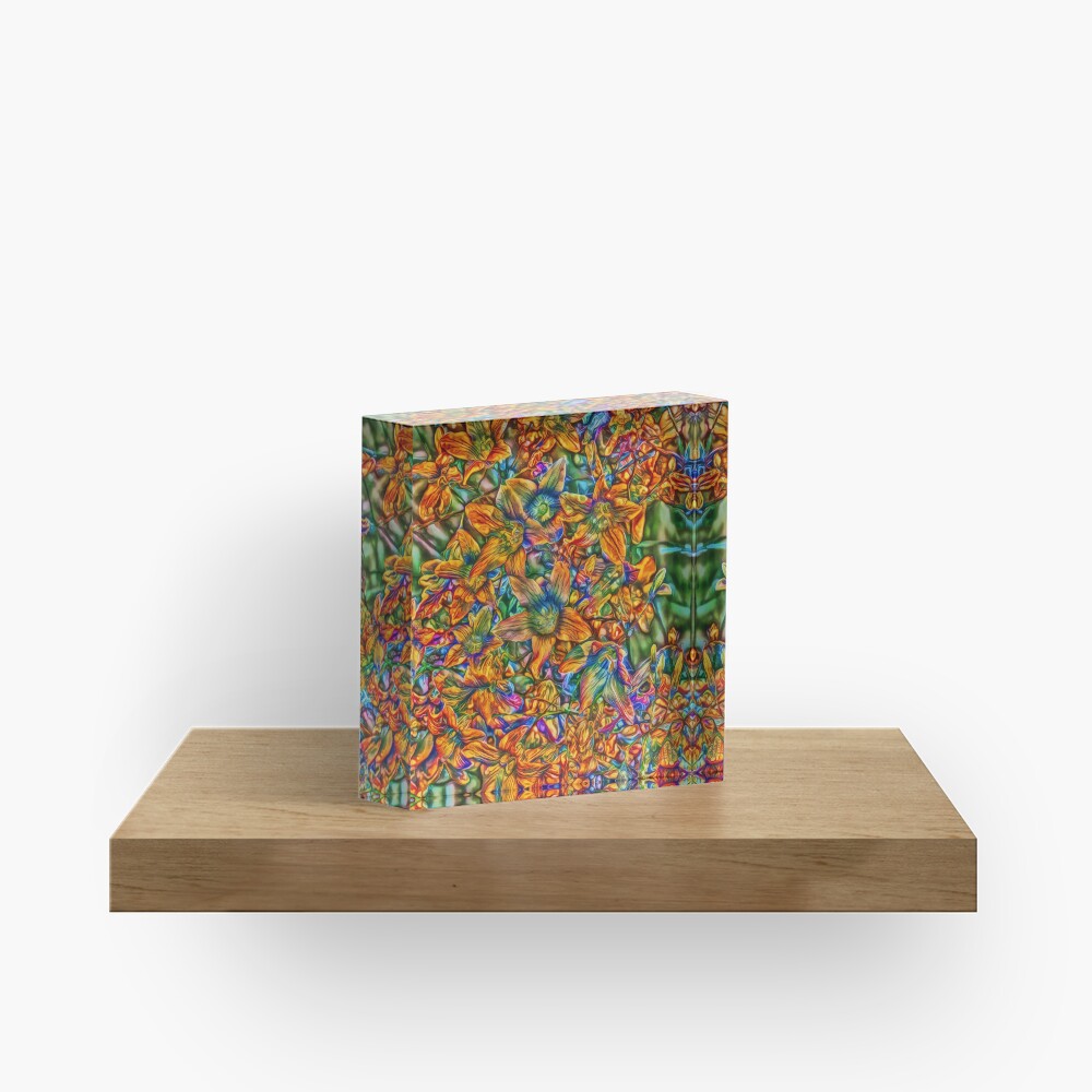 Flowers Acrylic Block