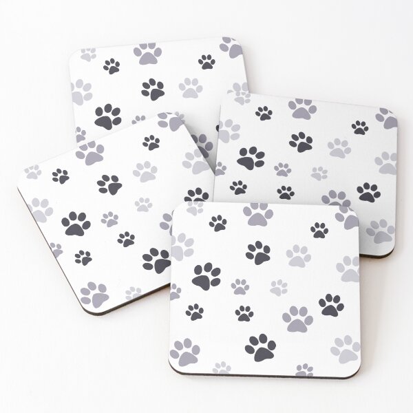 Item preview, GREY TINY DOG PAW AND CAT PAW PATTERN designed and sold by DeliveryGeorge.
