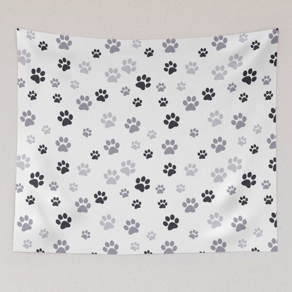 Item preview, GREY TINY DOG PAW AND CAT PAW PATTERN designed and sold by DeliveryGeorge.