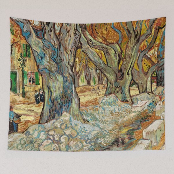 Item preview, The Large Plane Trees (Road Menders at Saint-Rémy) (1889) by Vincent Van Gogh designed and sold by amrmab.