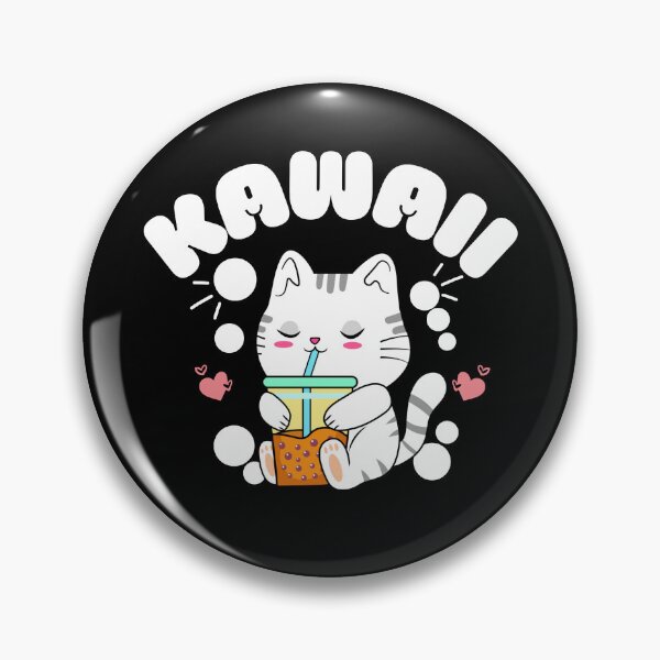 Item preview, Original kawaii cat drinking boba designed and sold by FurioInc.