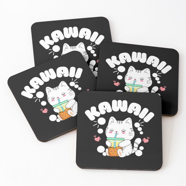 Item preview, Original kawaii cat drinking boba designed and sold by FurioInc.