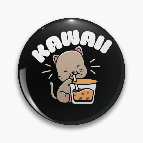 Item preview, Original kawaii cat drinking boba designed and sold by FurioInc.