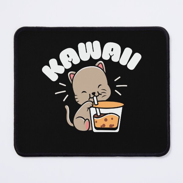 Item preview, Original kawaii cat drinking boba designed and sold by FurioInc.