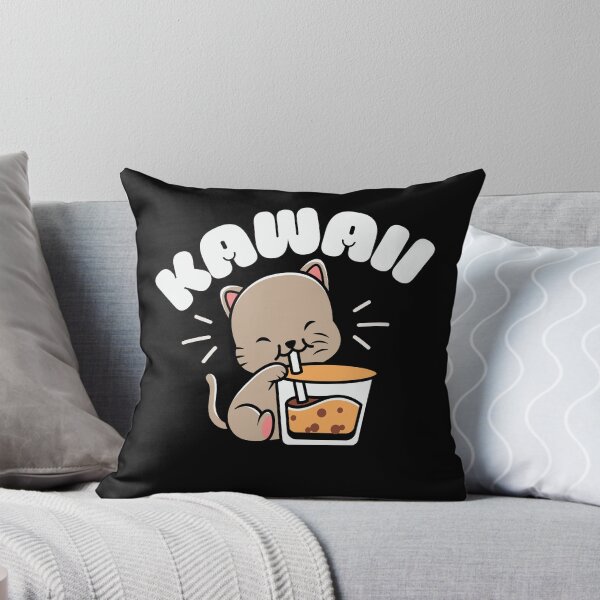Item preview, Original kawaii cat drinking boba designed and sold by FurioInc.