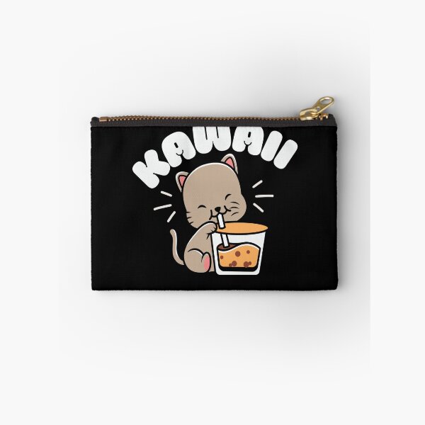 Item preview, Original kawaii cat drinking boba designed and sold by FurioInc.