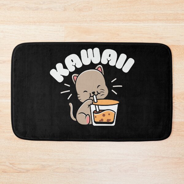 Item preview, Original kawaii cat drinking boba designed and sold by FurioInc.
