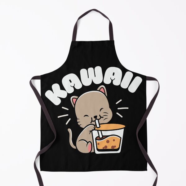 Item preview, Original kawaii cat drinking boba designed and sold by FurioInc.