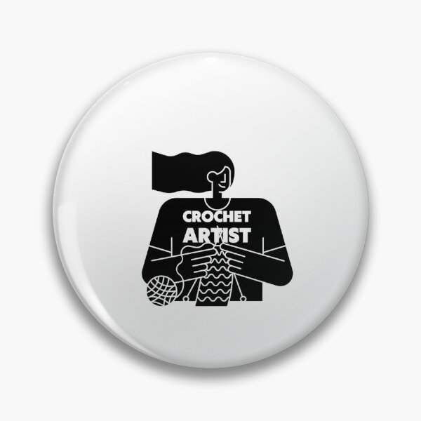 Item preview, Crochet Artist - Crochet Vector Art - Crocheting - Crocheter - Woman designed and sold by ThatCrochetGirl.
