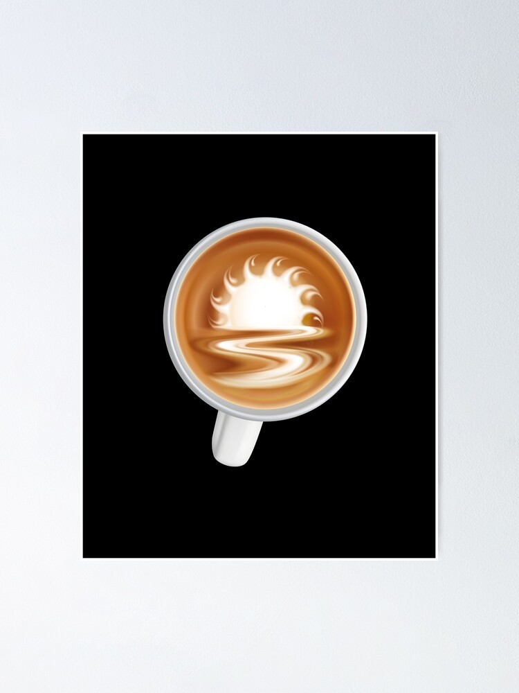 Latte Coffee Art Round Mouse Pad Barista Desk Top Circular 