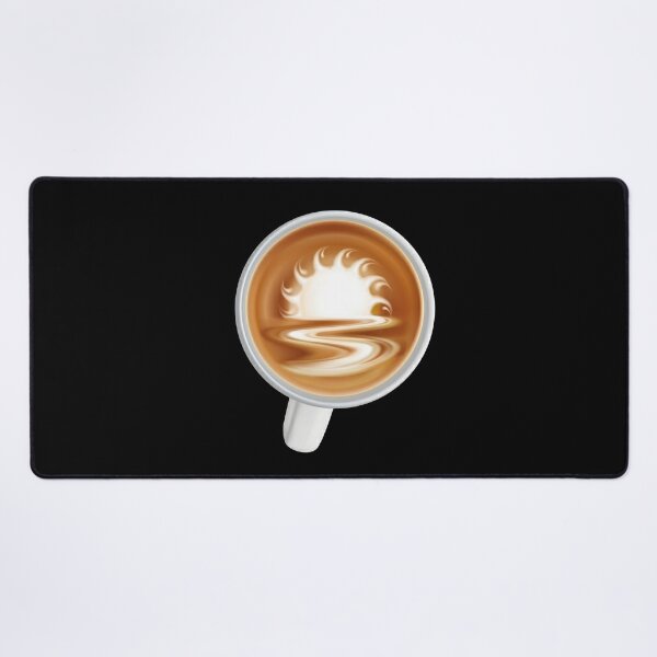 Latte Coffee Art Round Mouse Pad Barista Desk Top Circular 