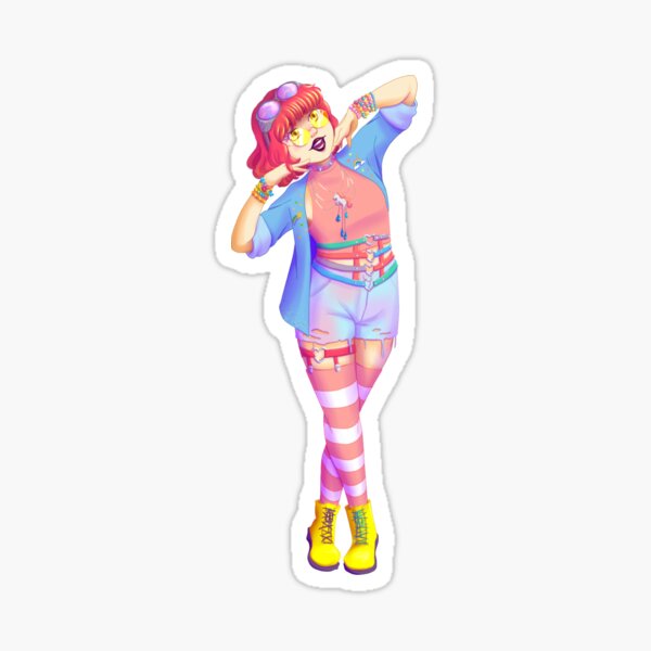 Pastel fashion character Sticker