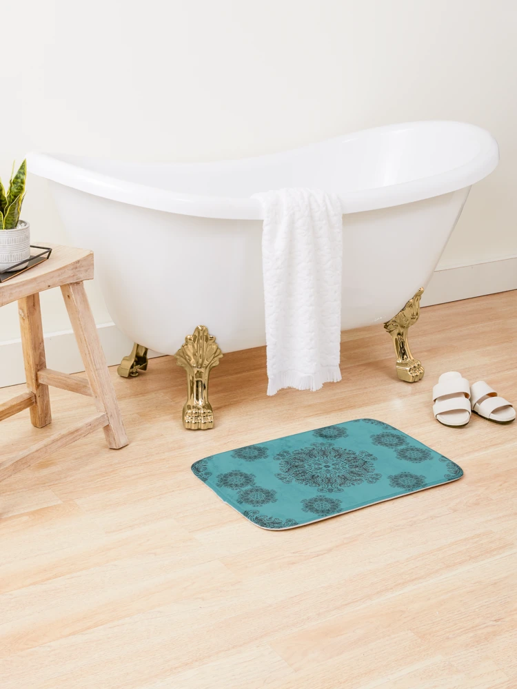 Thumbnail 2 of 6, Bath Mat, Line Pattern Design designed and sold by RBDigitalArt.