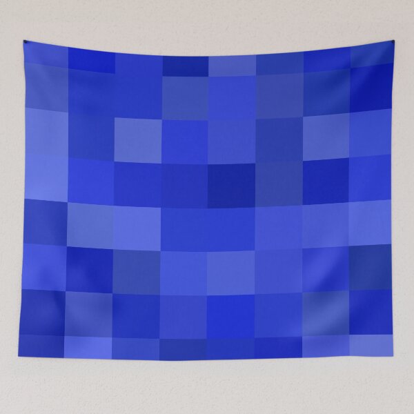 Item preview, Shades of Blue Pixel Blocks Pattern Design  designed and sold by patternsoup.