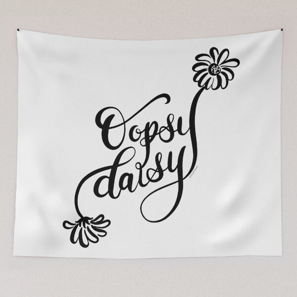 Item preview, Hand Lettering Design Oopsy Daisy in Black designed and sold by DoubleBrush.