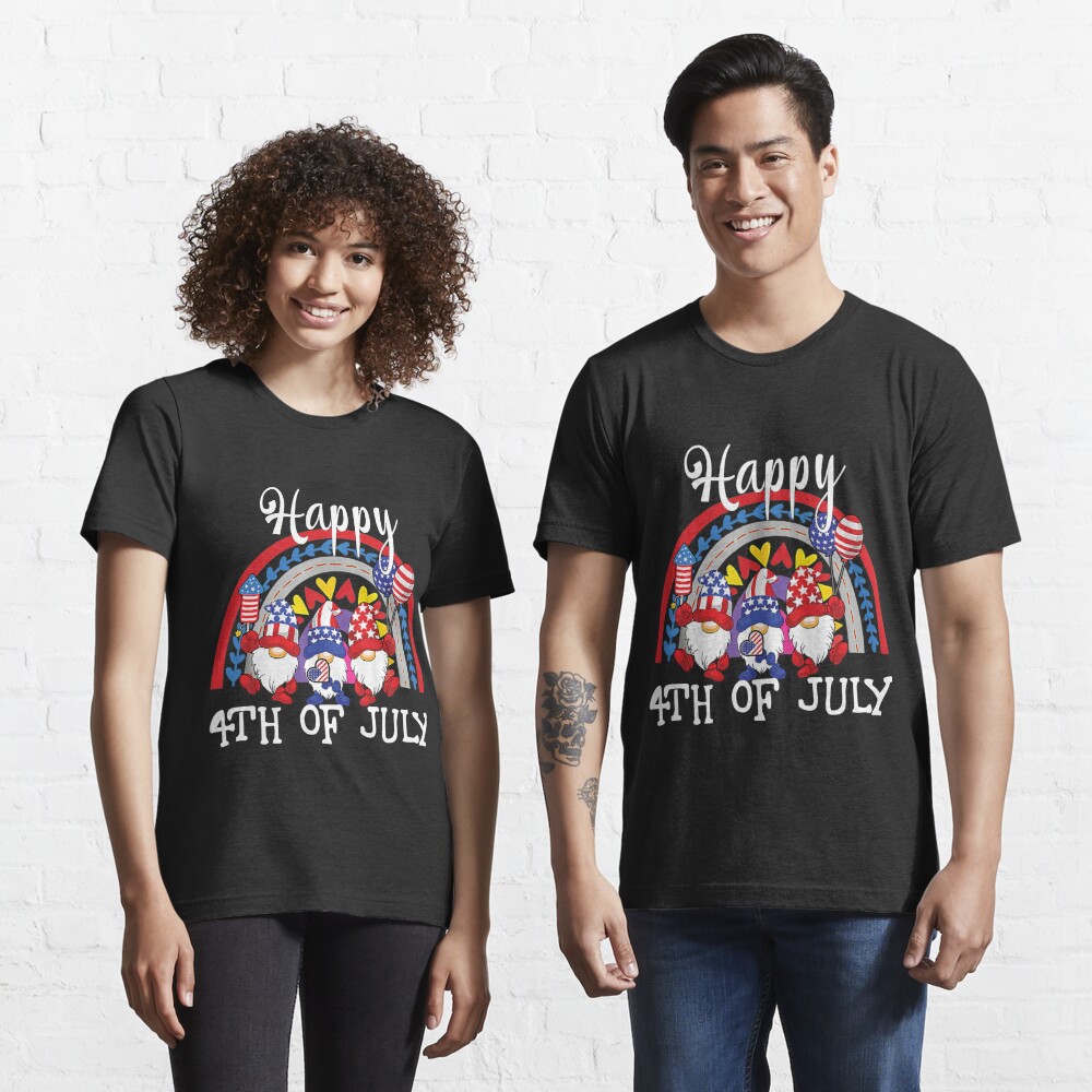 Happy 4th Of July T-Shirt, Gnome Fourth of July Shirts, America Patriotic,  Indep