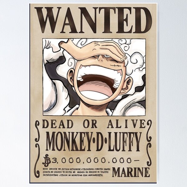 ONE PIECE MONKEY D LUFFY ANIME GEAR 5 Poster for Sale by Asher-Knight