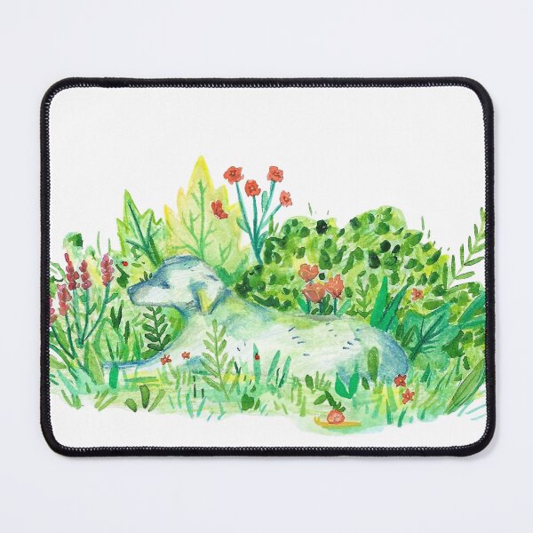 Item preview, flower dog laying between the plants designed and sold by Elizabeth200401.