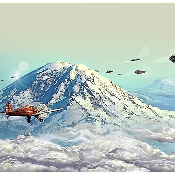 Artwork thumbnail, Kenneth Arnold 75th Anniversary Print - 'Dawn of the Flying Saucers 1946-1949' Book Cover (33oz, 2022) by ToInfinity
