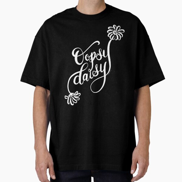 Vista previa del artículo con la obra «Oopsy Daisy White Text Hand Lettered Design», diseñado y vendido por DoubleBrush.