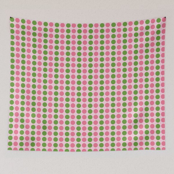 Item preview, Retro Pattern Pink Green Polka Dots designed and sold by apgme.