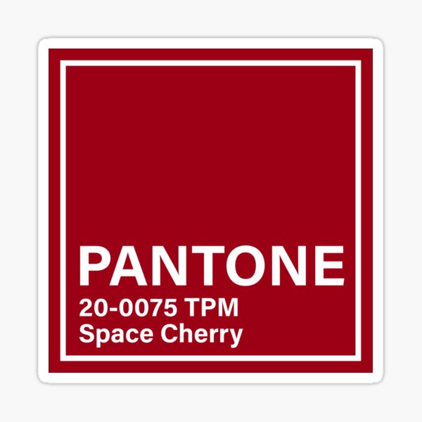 pantone 20-0075 TPM Space Cherry Sticker