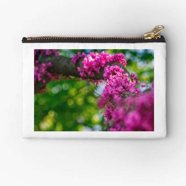 Judas tree blossom in springtime Zipper Pouch