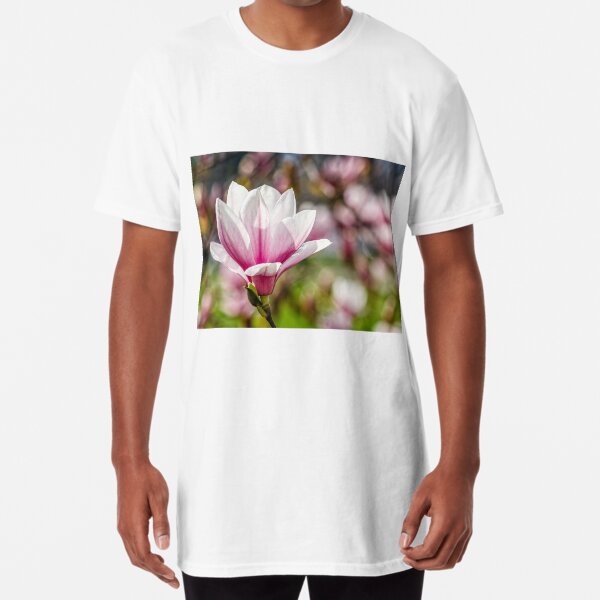 Magnolia flower blossom in springtime Long T-Shirt