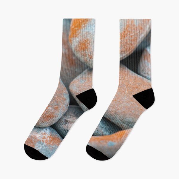 Item preview, Beach stones in grey with orange coloured lichen growth  designed and sold by Brian Scantlebury.