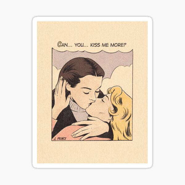 "kiss me more" Sticker for Sale by jeniferprince Redbubble